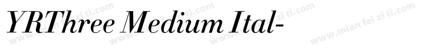 YRThree Medium Ital字体转换